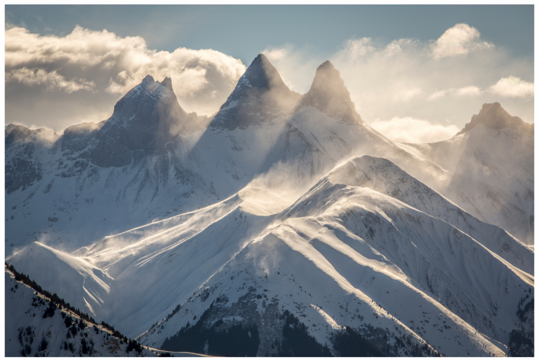 Chasse neige sur les Aiguilles d'Arves
