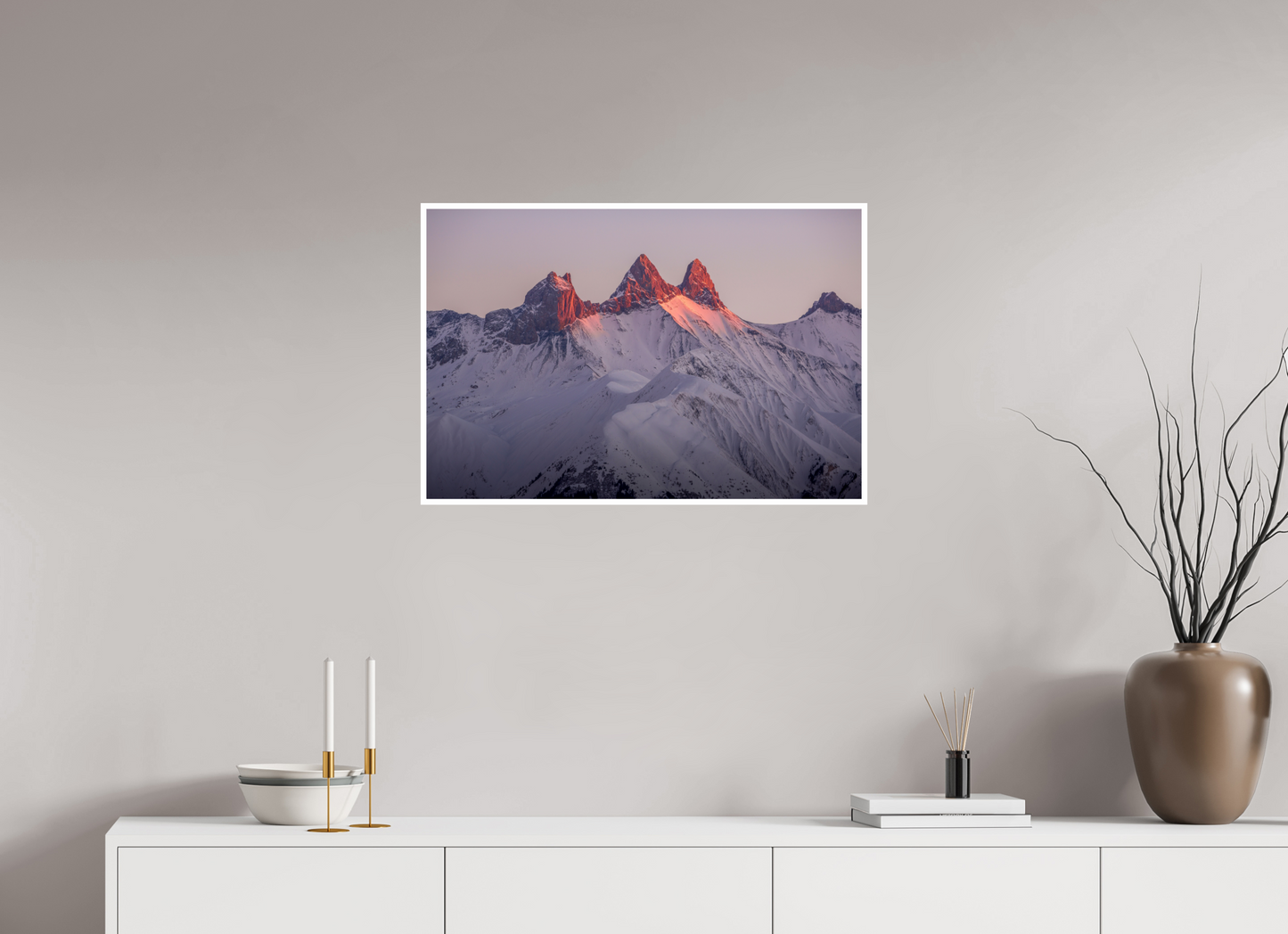 Les Aiguilles d'Arves au couchant